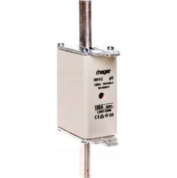 Pojistková vložka NH1C/WT-1C 100A gG 500V, pomalá (zpožděná), HAGER