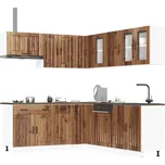 11dílná sada kuchyňských skříněk "Lucca" staré dřeva kompozit Hnědá3314929