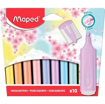 Zvýrazňovač Zvýrazňovače MAPED Classic New Pastel, 10 barev
