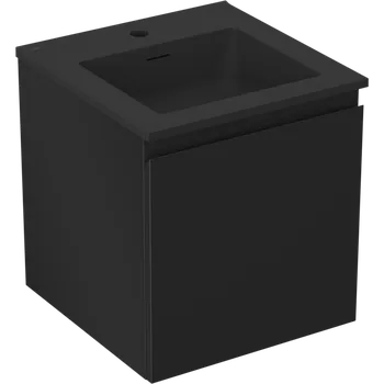 Koupelnový nábytek Mexen Orio koupelnová skříňka 45 cm s umyvadlem Otis, 1 zásuvka, černý mat - 91A10-04547-1-BF71-W18M71 Skříňky s umyvadlem