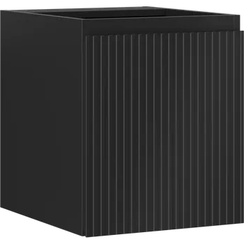 Koupelnový nábytek Mexen Rivel koupelnová skříňka pod umyvadlo 40 cm, 1 dveře, drážkovaná, černá matná - 91A21-04047-1-BF71 Koupelnové skříňky