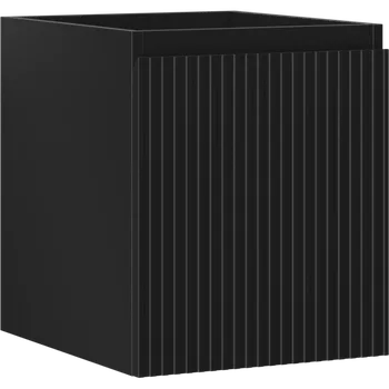 Koupelnový nábytek Mexen Rivel koupelnová skříňka pod umyvadlo 40 cm, 1 zásuvka, drážkovaná, černý mat - 91A20-04047-1-BF71 Koupelnové skříňky