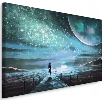 Obraz Obraz do kanceláře moře most hvězdy měsíc 30x20