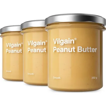 Vilgain Arašídové máslo BIO – 3×&nbsp;jemné arašídy 350&nbsp;g