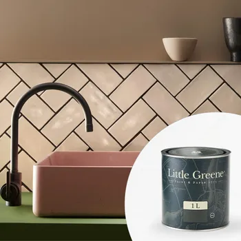 Barva na vlasy Little Greene Barva na kachličky do koupelny - Vysoký lesk - 1L - Intelligent Gloss Vyberte odstín:: Sweet Cream (75)