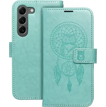 Beweare Mezzo PU kožené pouzdro na Samsung Galaxy S23 - mint lapač snů