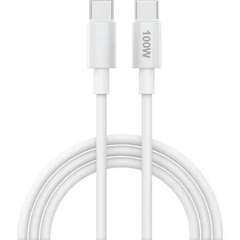 Datový kabel Kabel USB-C - USB-C, PD 100W, 1m, bílý
