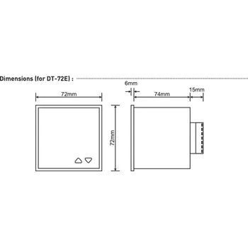 Vysoká přesnost regulátor teploty pro montáž do panelu ON - OFF až 600ºC - 97mm x 97mm