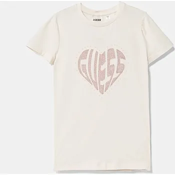 Dívčí tričko Dětské tričko Guess J5RI46.J1314.PPYA béžová 01X, vel. 147-157