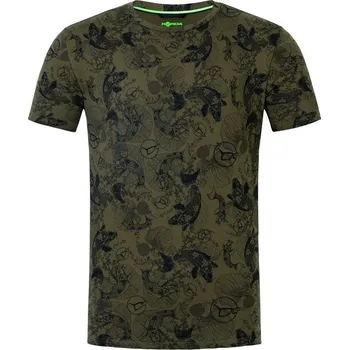 Pánské tričko Korda Tričko LE Koi Tee Olive vel. S