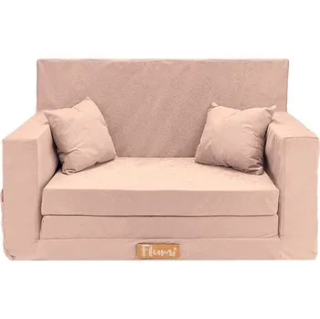 Obývací pokoj Flumi Dětská rozkládací pohovka pudrově růžová