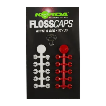 Korda Zarážka Floss Caps White/Red 20ks
