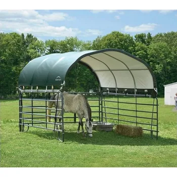 GEOMAT Plachtový přístřešek pro koně 3,7 × 3,7 m