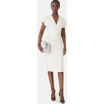Dámské šaty Patrizia Pepe Koktejlové šaty 8A1663/A6F5-W409 Écru Regular Fit 46