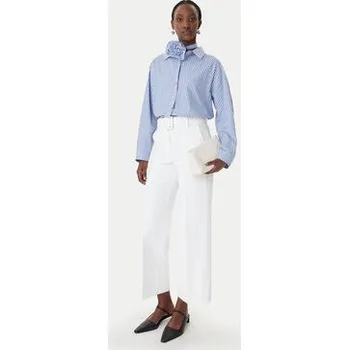 Dámské kalhoty Marella Kalhoty z materiálu Nicchia 2613131074 Bílá Regular Fit 36