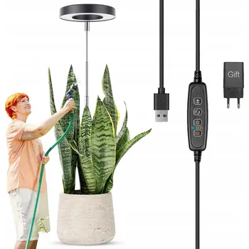Osvětlení pro růst rostliny 48LED lampa pro pěstování rostlin a zeleniny, plnospektrální, GROW, 10W