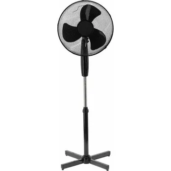 Domácí ventilátor PODLAHOVÝ VENTILÁTOR STOJÍCÍ STATIV větráček 3 LOPATKY 45W CYLKULATOR ČERNÝ