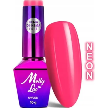 Přípravek na nehty MOLLYLAC Hybridní lak na nehty 10g Power Flower Pink Gerbera Č. 722