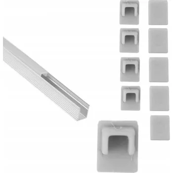 IP kamera Záslepka pro povrchové profily NW01 NW02 bez otvoru Šedá 10 kusů