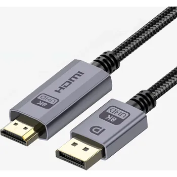 Video kabel KABEL DISPLAYPORT 1.4 - HDMI 2.1 ADAPTÉR DP-HDMI 8K 4K120HZ 1m