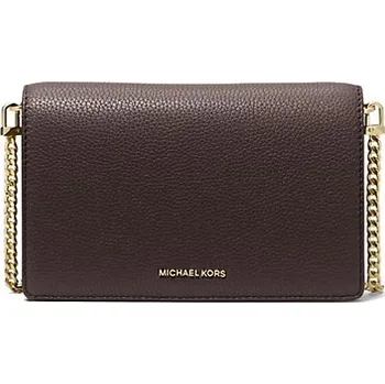 Kabelka Michael Kors kožená crossbody kabelka překlápka čokoládová + doprava zdarma