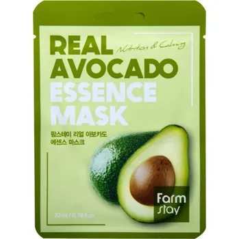 Pleťová maska Pleťová maska Farmstay Real Avocado Essence Mask – vyživující a hydratační plátýnková maska s avokádem 23 ml