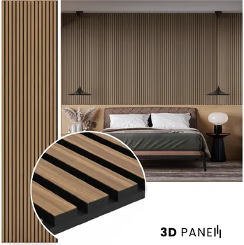 akustický panel Akustický panel 3D, 60 x 260 cm N přírodní light kouř. dub dřevěná dýha