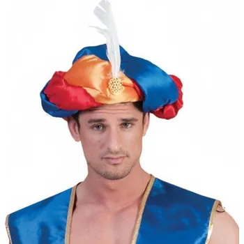 Karnevalový doplněk Turban sultán látkový barevný