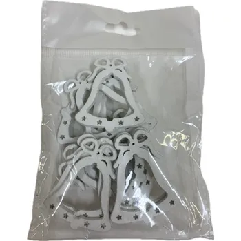 Vánoční dekorace Zvonek bílý 5 cm