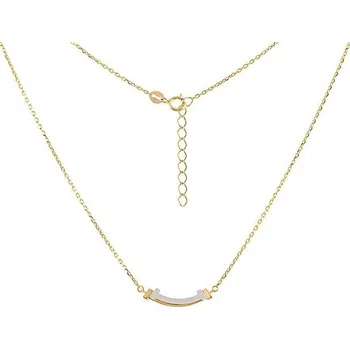 Náhrdelník Dámský náhrdelník ze žlutého zlata TT s perletí 42-45 cm ZLNAH235F + DÁREK ZDARMA