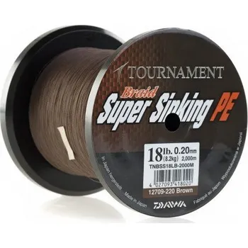 Daiwa šňůra Tournament Braid 0,23mm 25kg 2000m Super Sinking PE