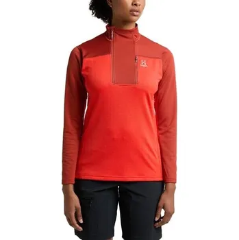 Dámská mikina Dámská mikina Haglöfs Roc Flash Mid Halfzip velikost L červená