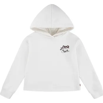 Chlapecká mikina Dětská mikina Levi's MEET AND GREET WESTERN HOO 4EN658 bílá 00A, vel. 140