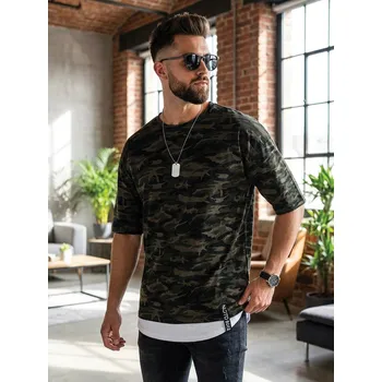 Pánské tričko Pánské oversize tričko VSB ARMY zelená, VELIKOST L