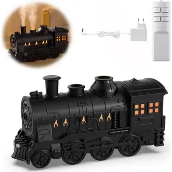 Aroma difuzér ZVLHČOVAČ VZDUCHU LOKOMOTIVA S PAROU NOČNÍ LAMPA DIFUZÉR S DÁLKOVÝM OVLÁDÁNÍM