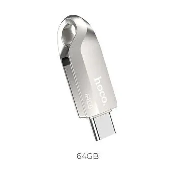 USB flash disk Flash disk 64GB USB 3.0 (USB‑A + USB‑C) Hoco UD8 nikl - Hoco + zdarma možnost vyzkoušet a vrátit zboží do 30 dní
