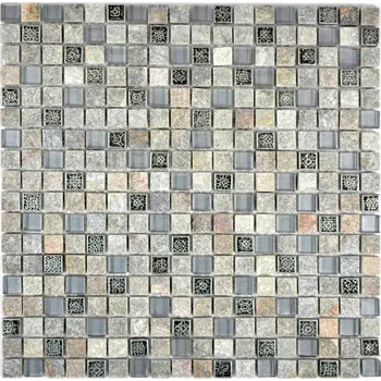 Obklad Mozaika WzorcowniaStudio 30 x 30 cm, odstíny šedé a stříbrné