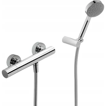 Vodovodní baterie Jednopáková nástěnná vanová a sprchová baterie Tres MAX, stříbrná