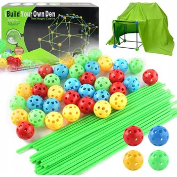 ostatní stavebnice SADA PRO STAVBU PEVNOSTI ZÁKLADNA STAN TRUBIČKY KULIČKY BRČKA STAN 3D DIY