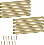 Nábytková Úchytka Hranová Moderní Hliníková Zlatá Matná 276 mm 10 KS