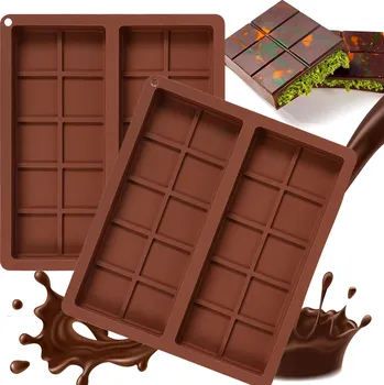 Nádoba na pečení 2X SILIKONOVÁ FORMA VELKÁ NA ČOKOLÁDU, PRALINKY, LED, VOSK