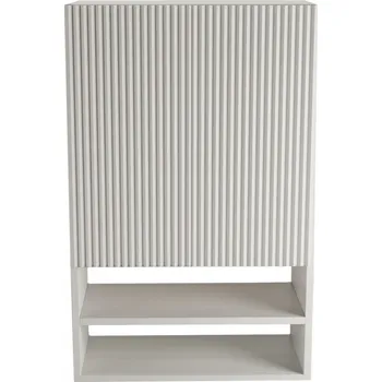 Šatní skříň Závěsná skříňka nad Geberit 60 cm s rýhovaným čelem Bílá Willy