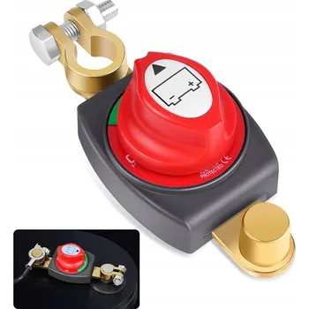 vypínač Vypínač proudu 12V-48V 300A + svorky pro auta, obytné vozy a nákladní vozidla