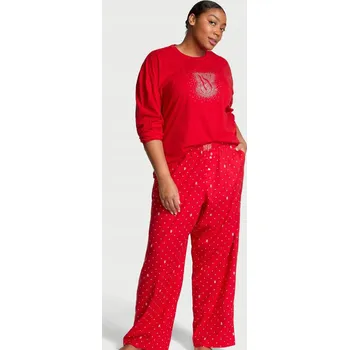 Dámské noční prádlo Victoria's Secret Flannel Tee-jama Set XS