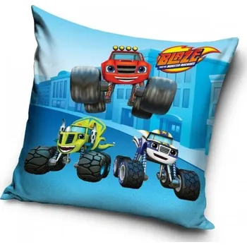 Dekorativní polštářek Carobotex Polštářek Plamínek a Čtyřkoláci - Závod ve městě