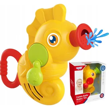 Hračka pro nejmenší HRAČKA DO VANY PUMPIČKA NA VODU NATAHOVACÍ MOŘSKÝ KONÍK STŘÍKÁ WOOPIE PRO MIMINKA