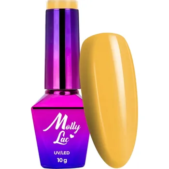 Přípravek na nehty Hybridní lak MOLLYLAC 10g Women In Paradise The Sun Žlutý Yellow Č. 75