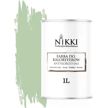 barva na kov Barva pro radiátory Antikorozní Odolná 1L Mat Zelená Pastelová 3v1