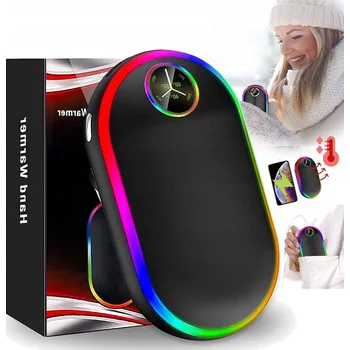 Zabezpečení domácnosti OGRZEWACZ DO DŁONI RĄK ELEKTRICKÝ TURISTICKÝ PŘENOSNÝ 10000mAh USB 2V1