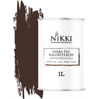 barva na kov Barva pro radiátory Antikorozní Odolná 1L Satén Čokoládově hnědá 3v1